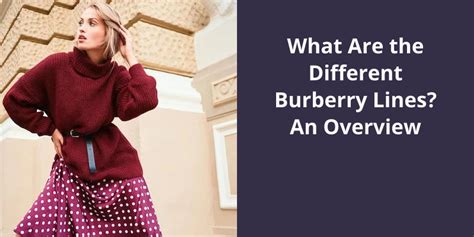 what is the difference in all the burberry lines|burberry outlet los angeles.